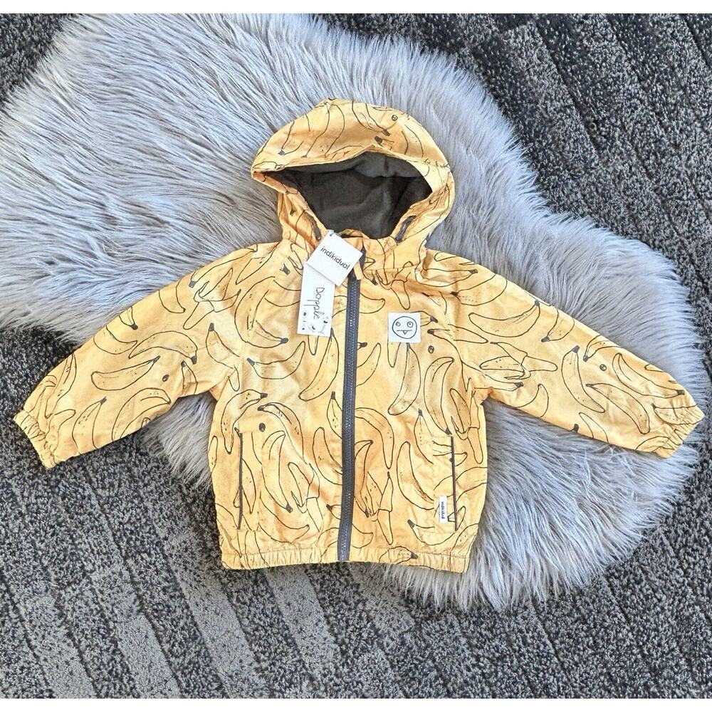 Indikidual Decagon Yellow Banana‎ Themed Coat Size 2/3T (MSRP $70)